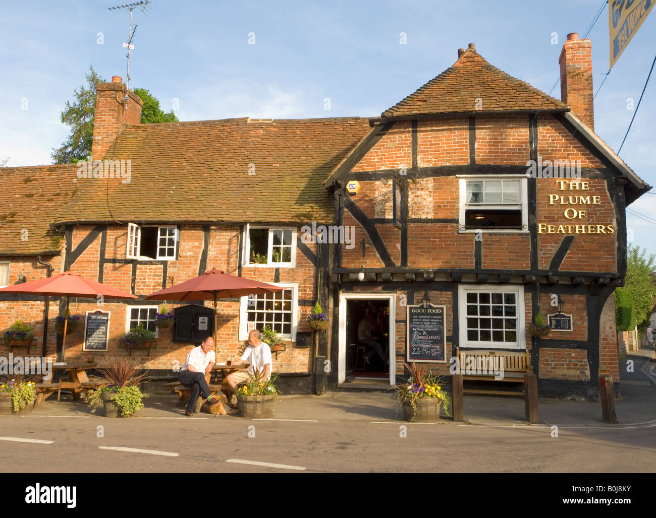 Pub and Restaurant The Plume of Feathers Crondall Surrey UK Stock Photo