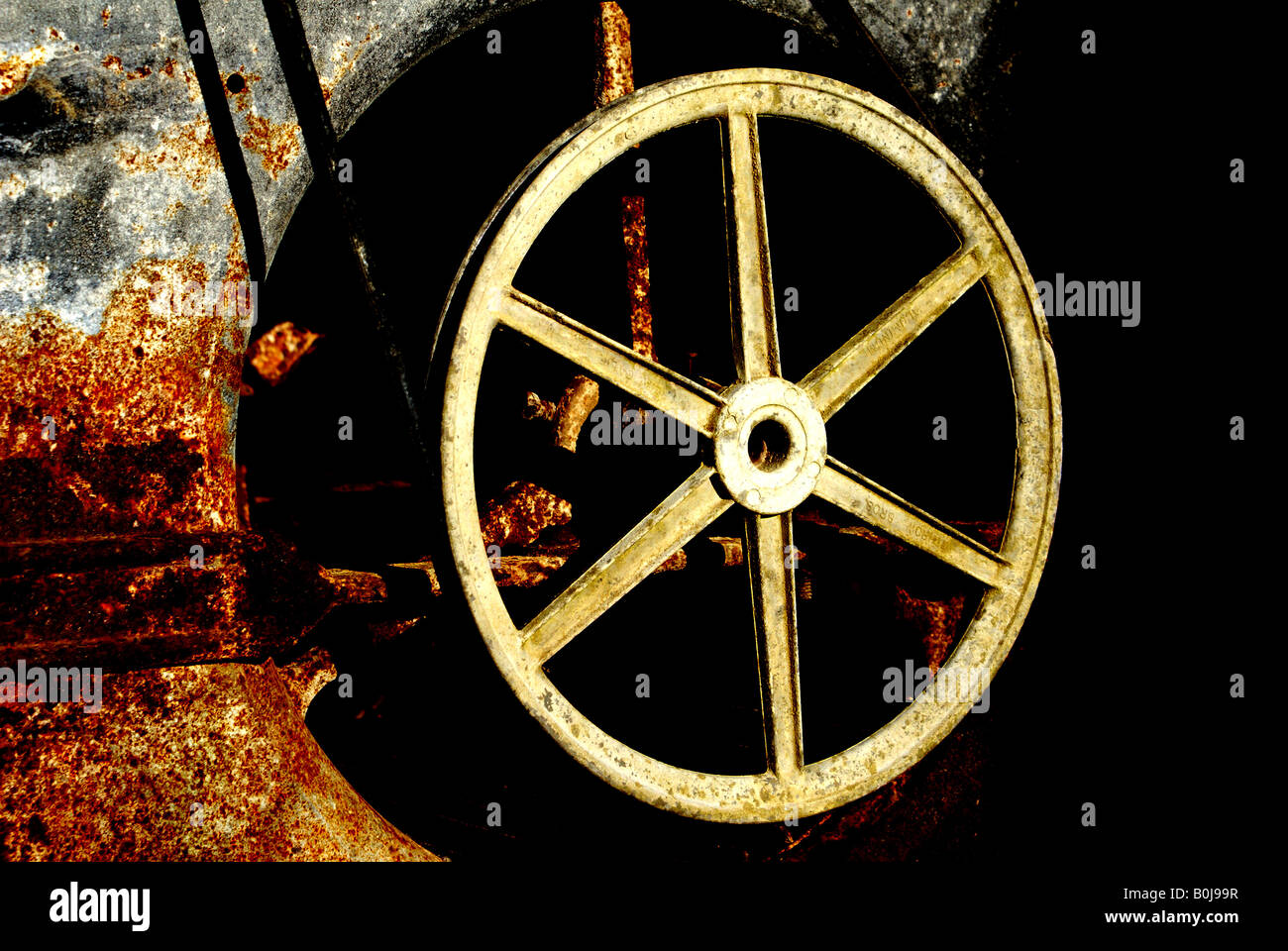 Junkyard spoked wheel hires stock photography and images Alamy