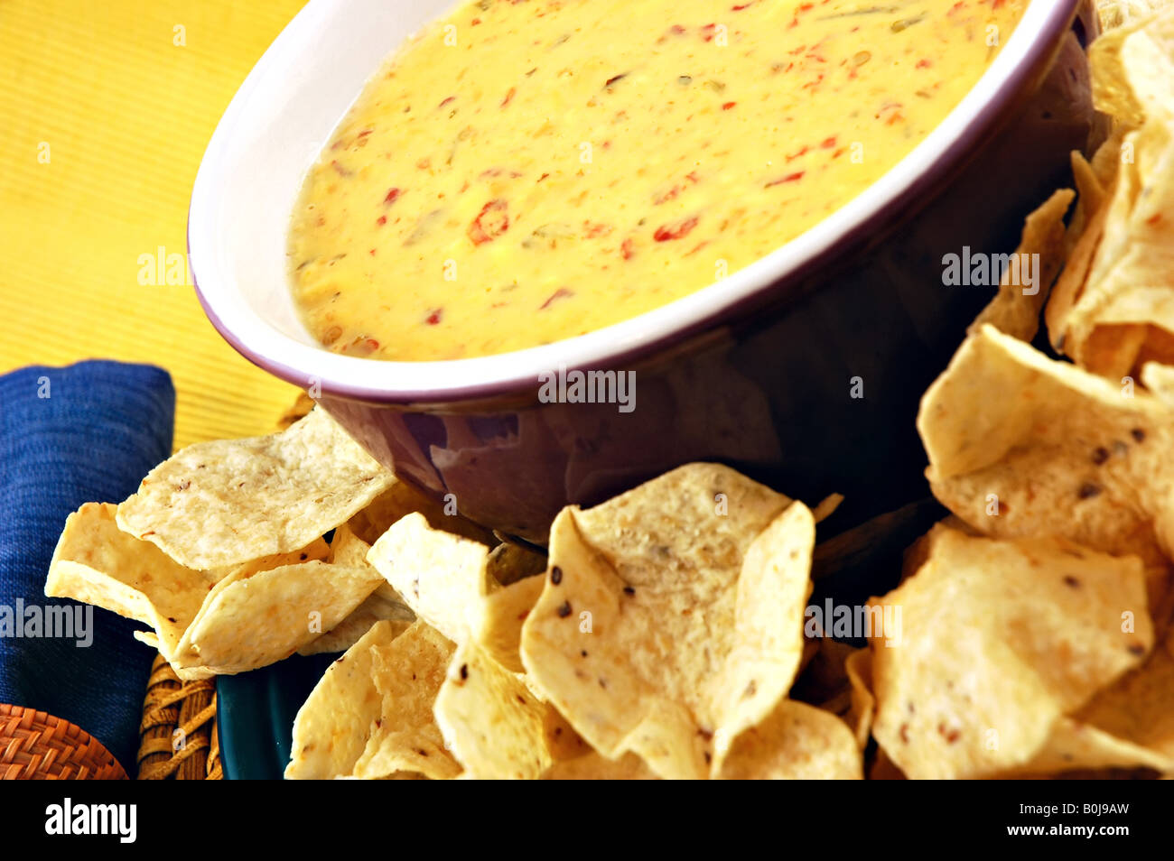 Queso cheese dip chips hires stock photography and images Alamy