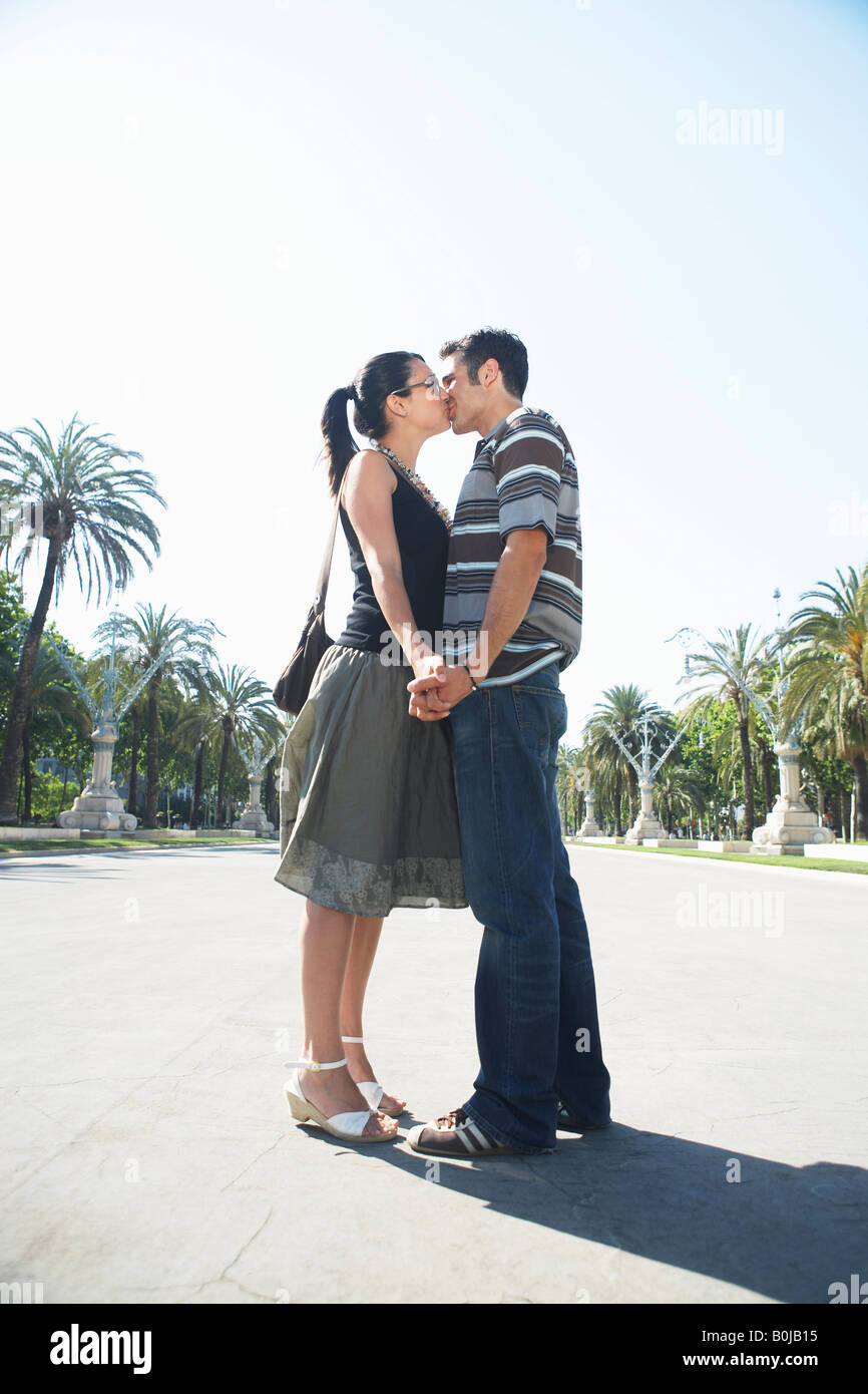 Romantic Young Couple Kissing Stock Photo - Alamy