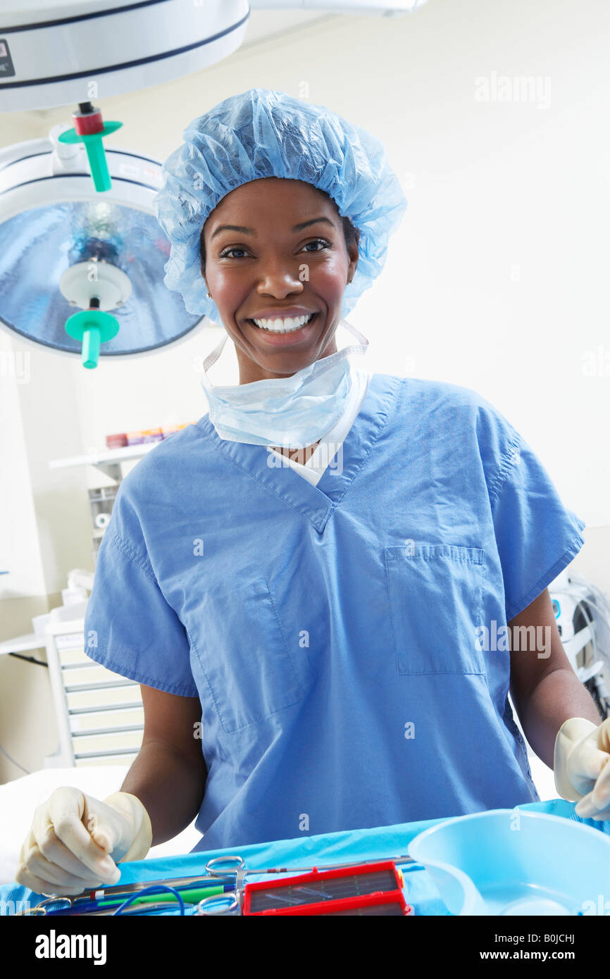 Female surgeon in operating room, portrait Stock Photo - Alamy