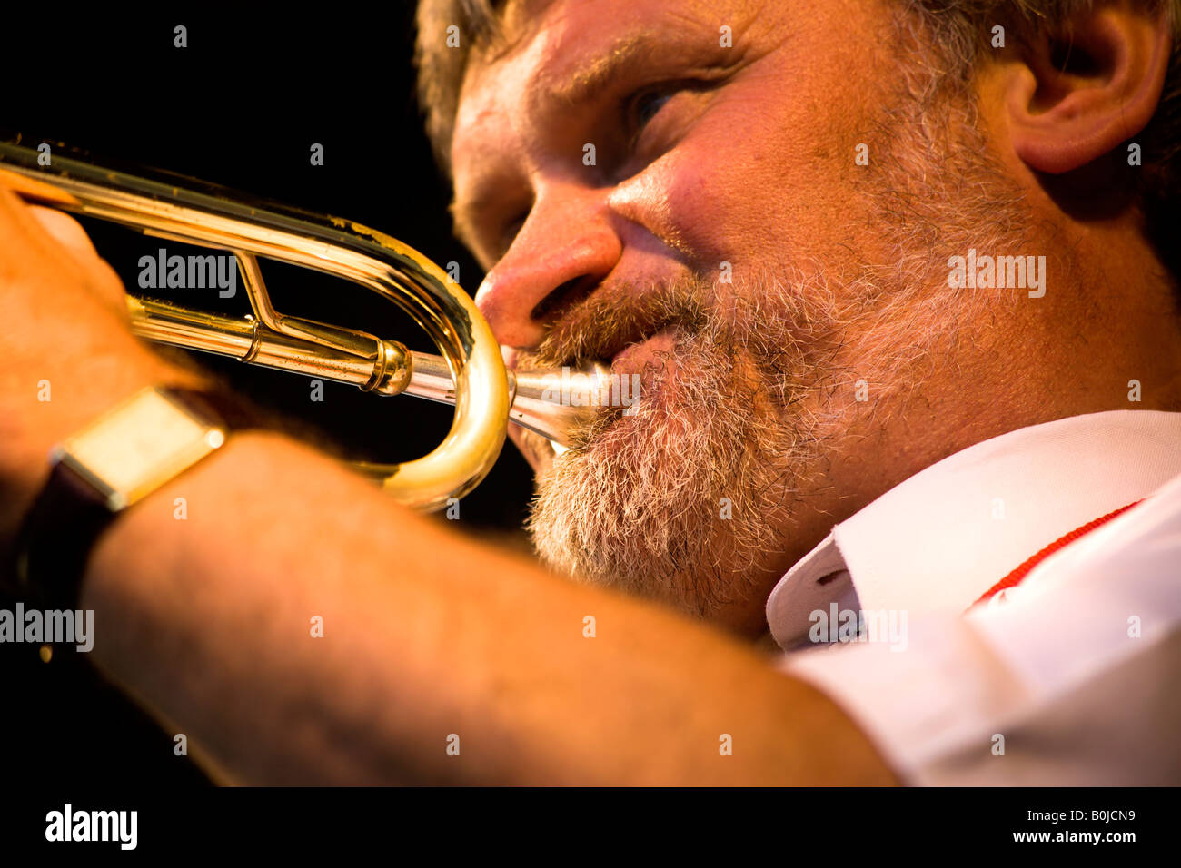 playing the jazz trumpet Stock Photo Alamy