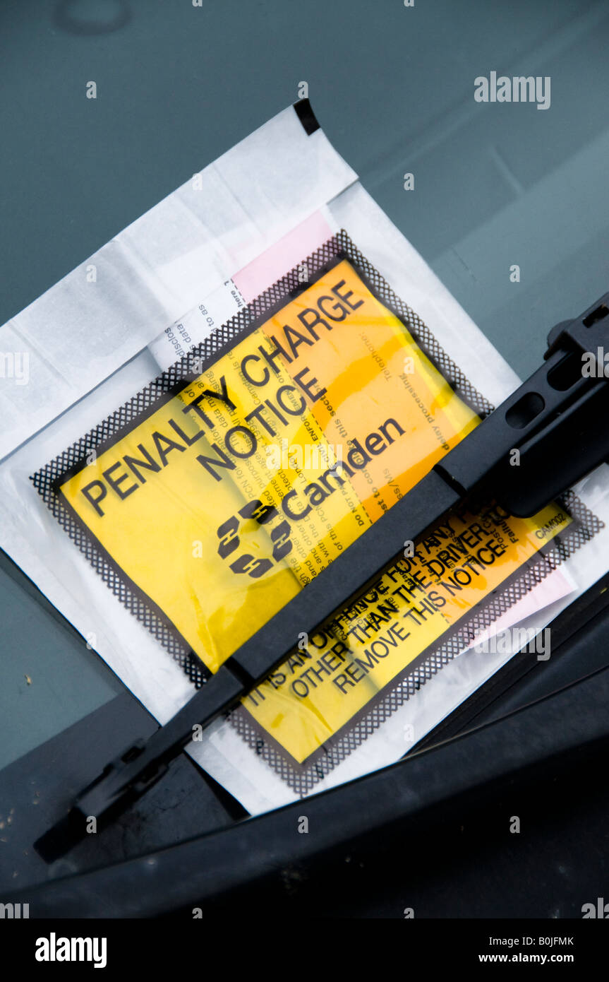 Penalty Charge Notice on windscreen, London, England Stock Photo