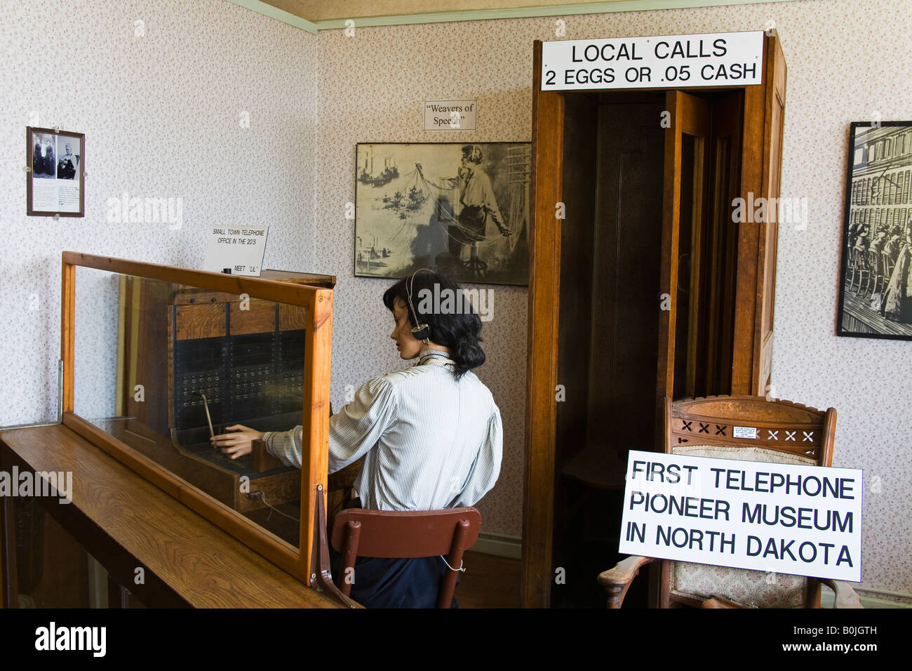 Telephone Museum at Bonanzaville History Park Fargo North Dakota USA Stock  Photo - Alamy