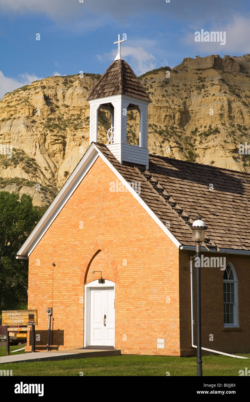 St Marks Catholic Church Medora North Dakota USA Stock Photo Alamy