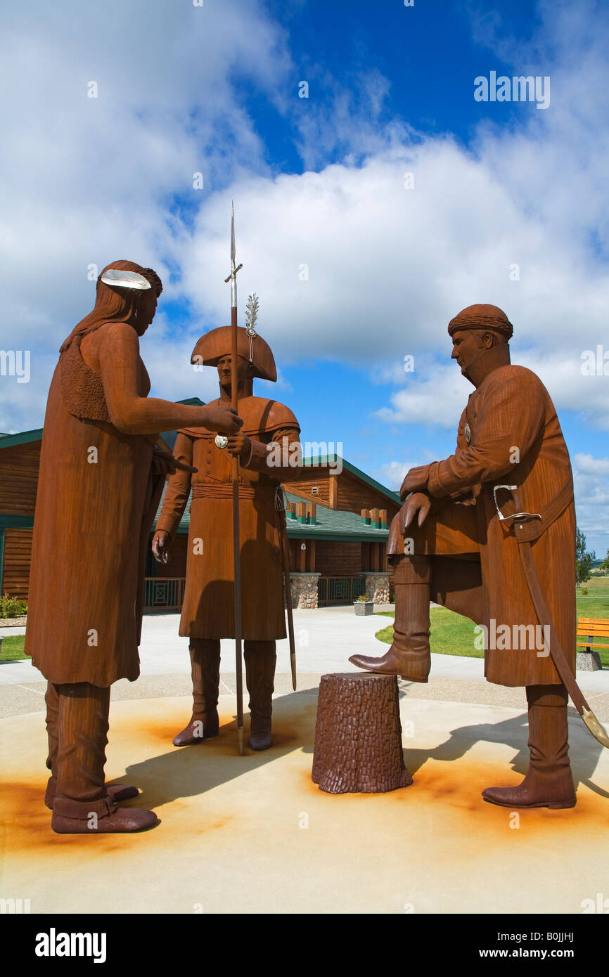 Lewis clark interpretive center washburn hires stock photography and