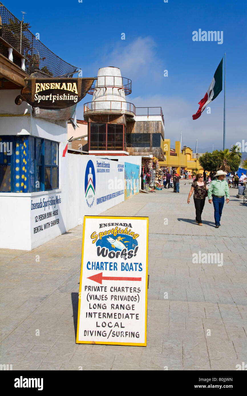Charter Boat Rental Boardwalk Ensenada City Baja California Mexico