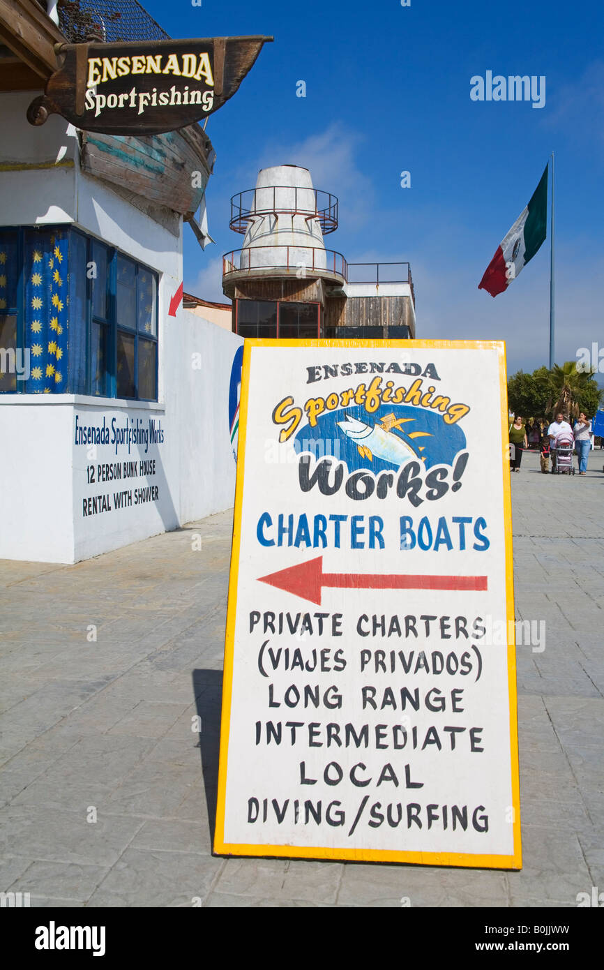 Charter Boat Rental Boardwalk Ensenada City Baja California Mexico