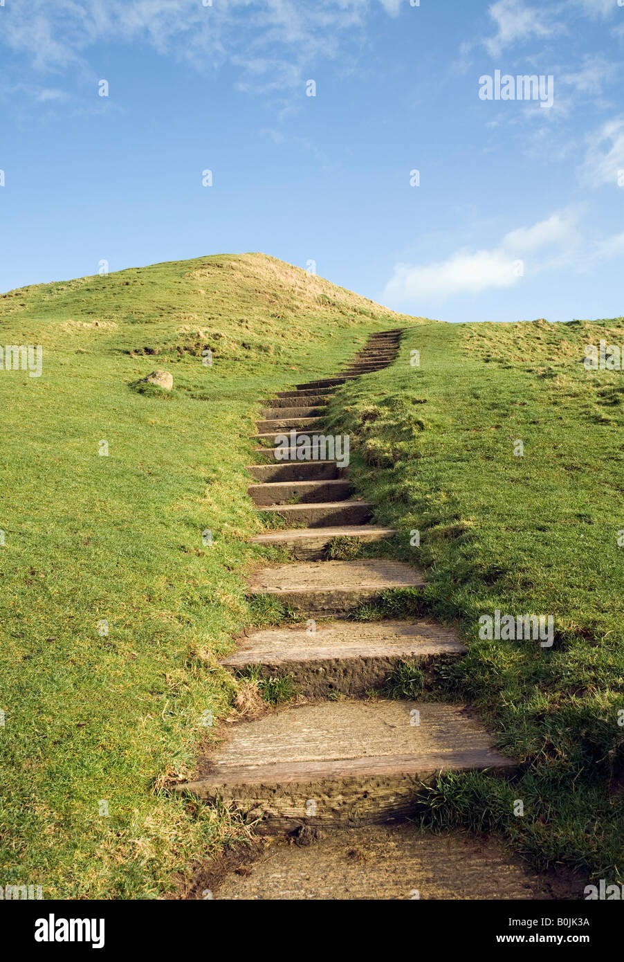 Path on the side of a hill. Stock Photo