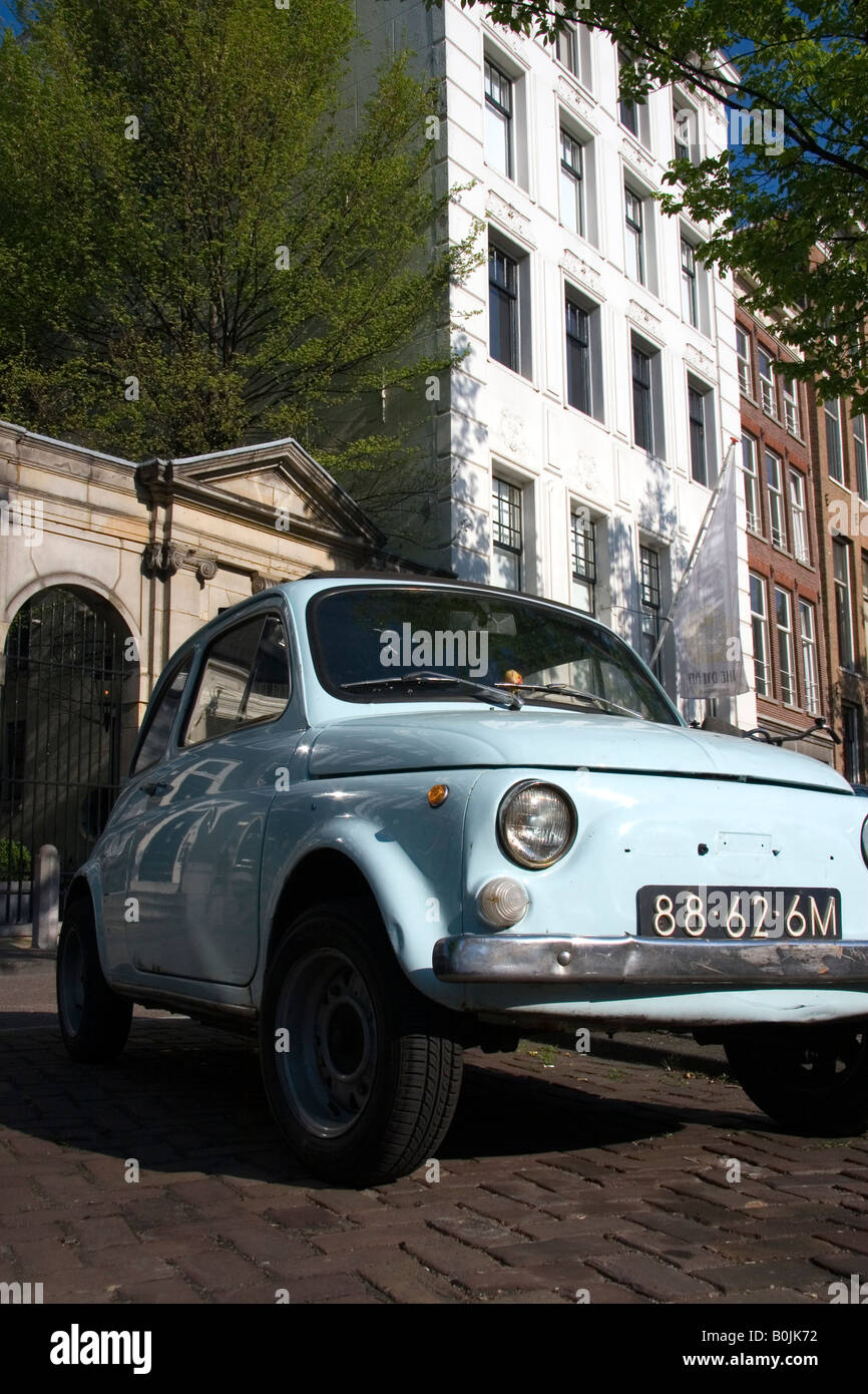 Vintage Fiat 500 in Amsterdam Stock Photo
