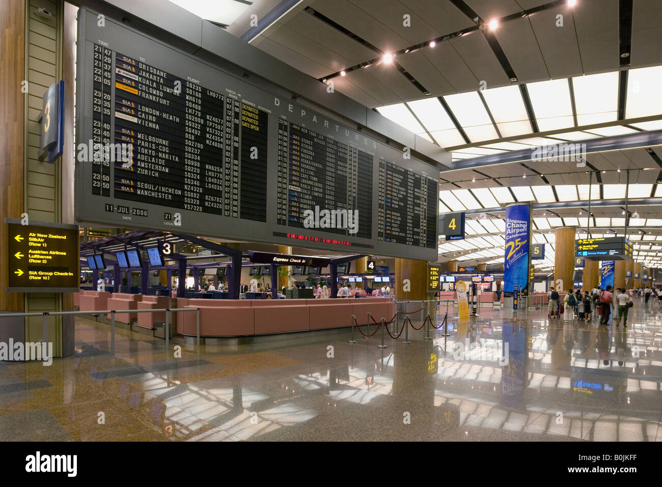 Departure Hall, Terminal 2, Changi Airport, Singapore Stock Photo