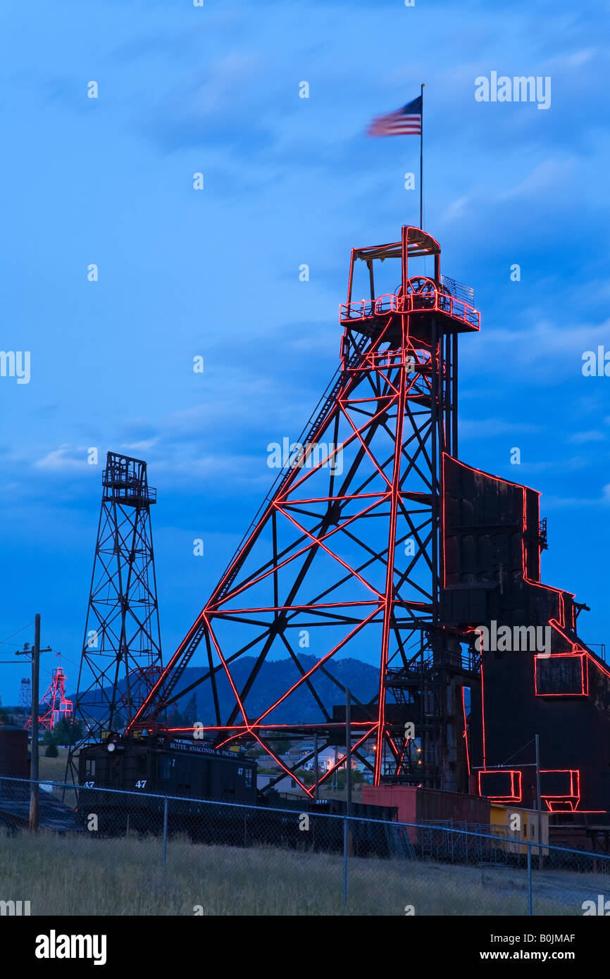 Mine Headframe Butte Montana USA Stock Photo Alamy