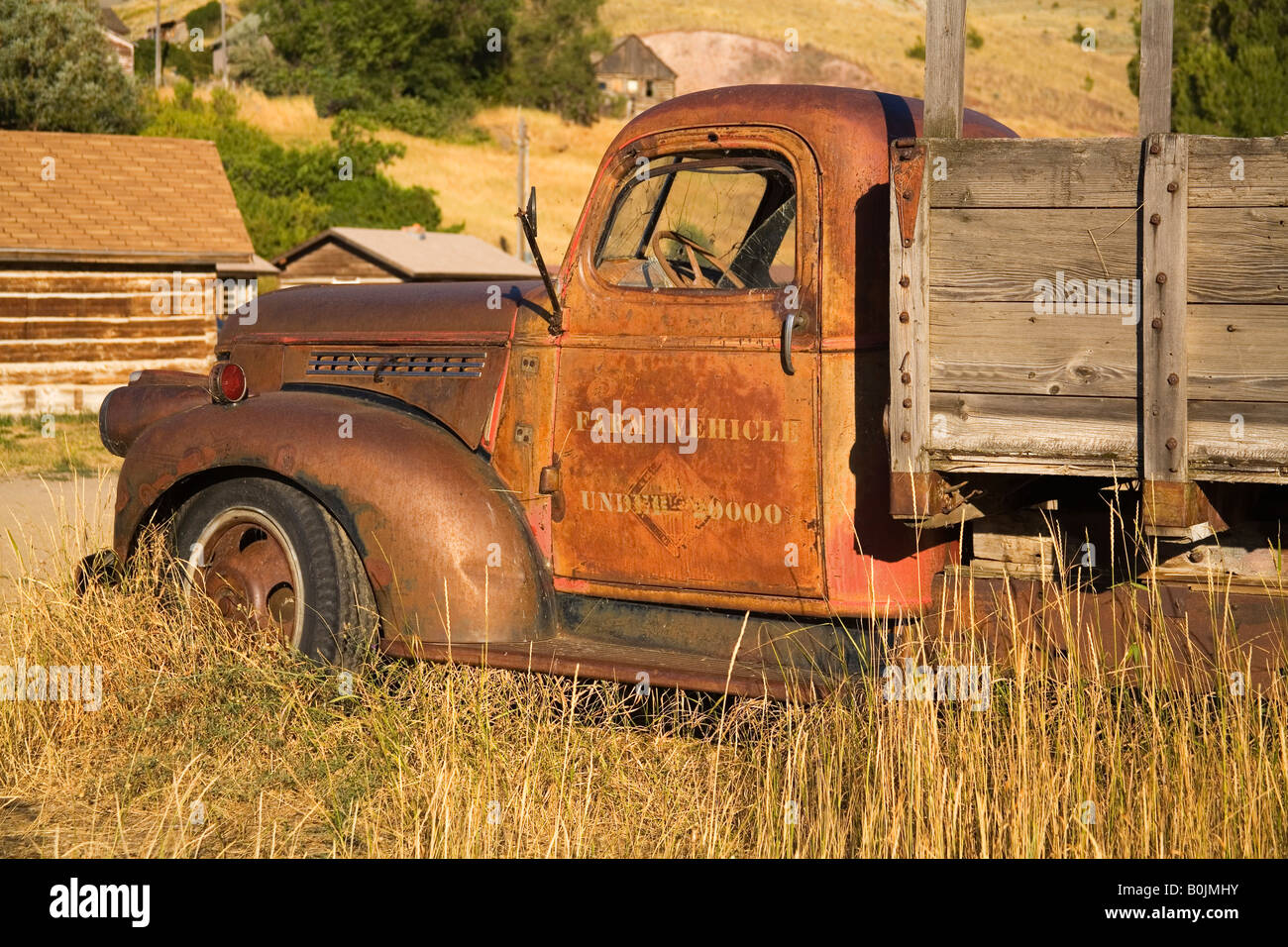 Old Truck Historic Virginia City Bozeman Region Montana USA Stock Photo