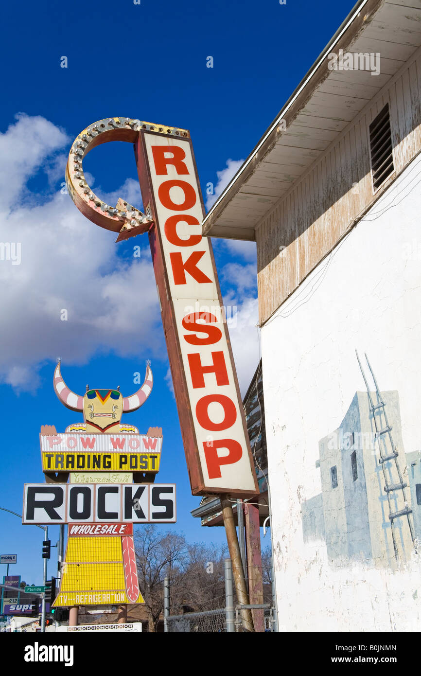 Pow Wow Trading Post Rock Shop Holbrook City Route 66 Arizona USA Stock  Photo - Alamy