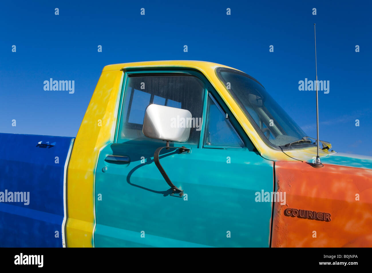 Truck Painted Desert Indian Center Historic Route 66 Arizona USA Stock