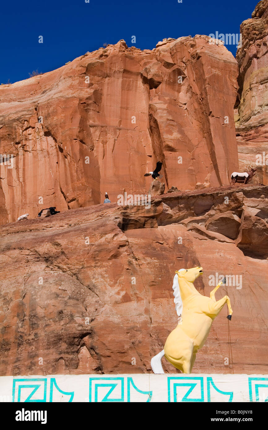 Yellow Horse Trading Post Lupton Route 66 Arizona USA Stock Photo Alamy
