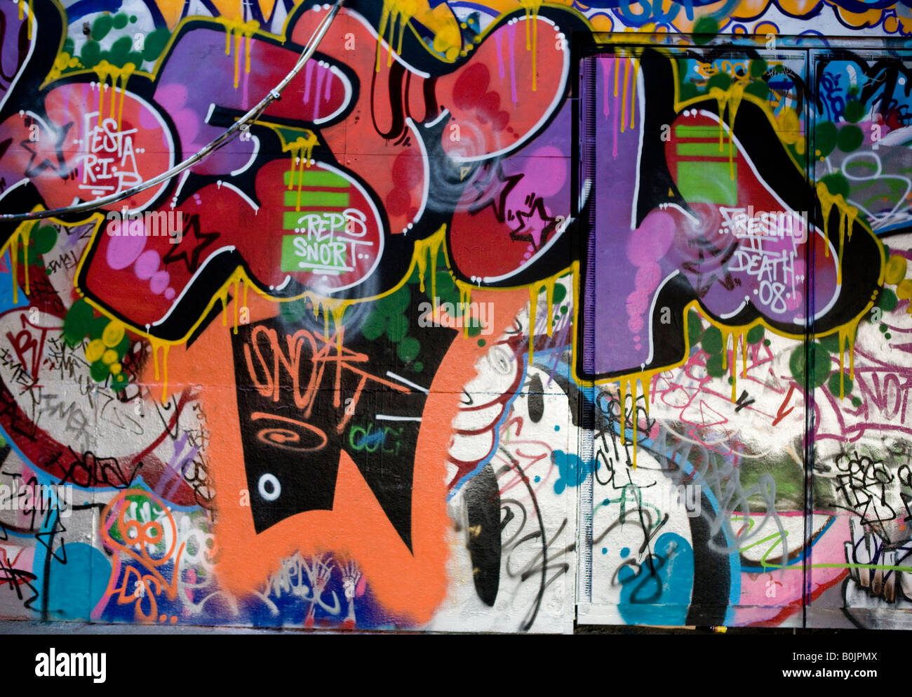 Banksy British Graffiti Artist Waterloo London UK Europe Stock Photo