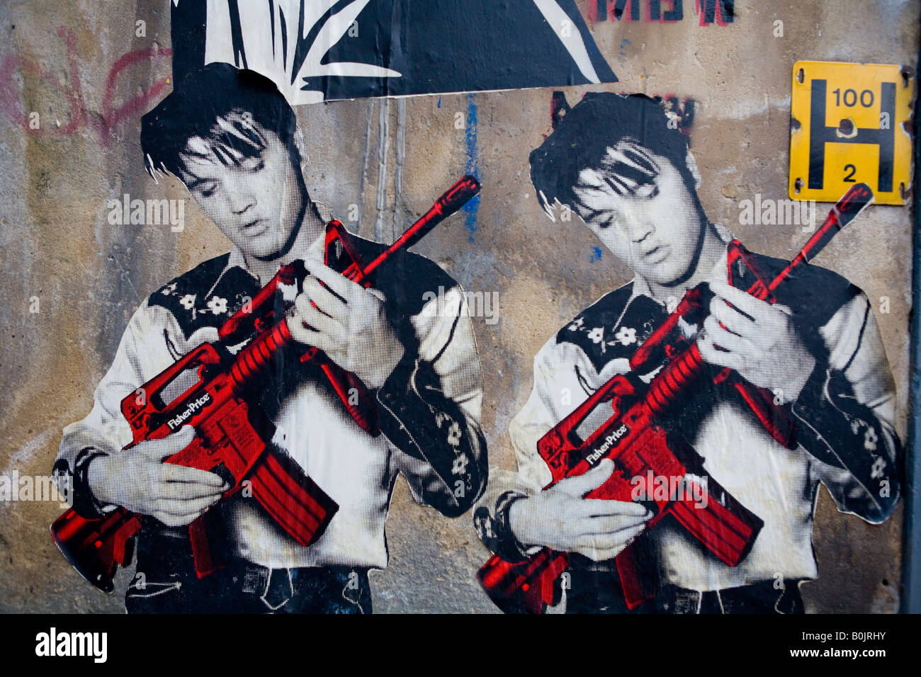 Banksy British Graffiti Artist Waterloo London UK Europe Stock Photo