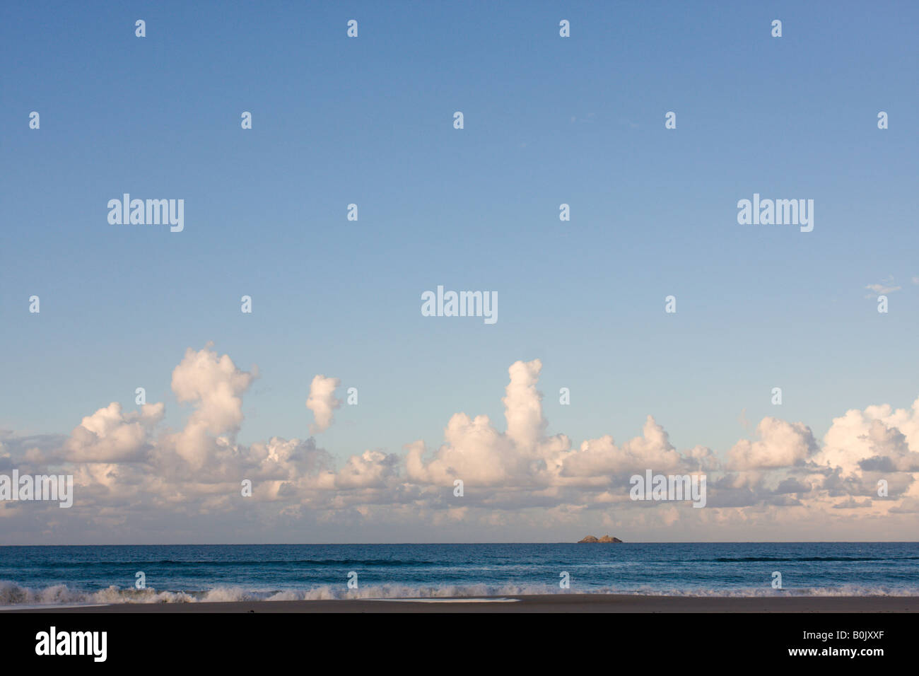 clouds over island Stock Photo