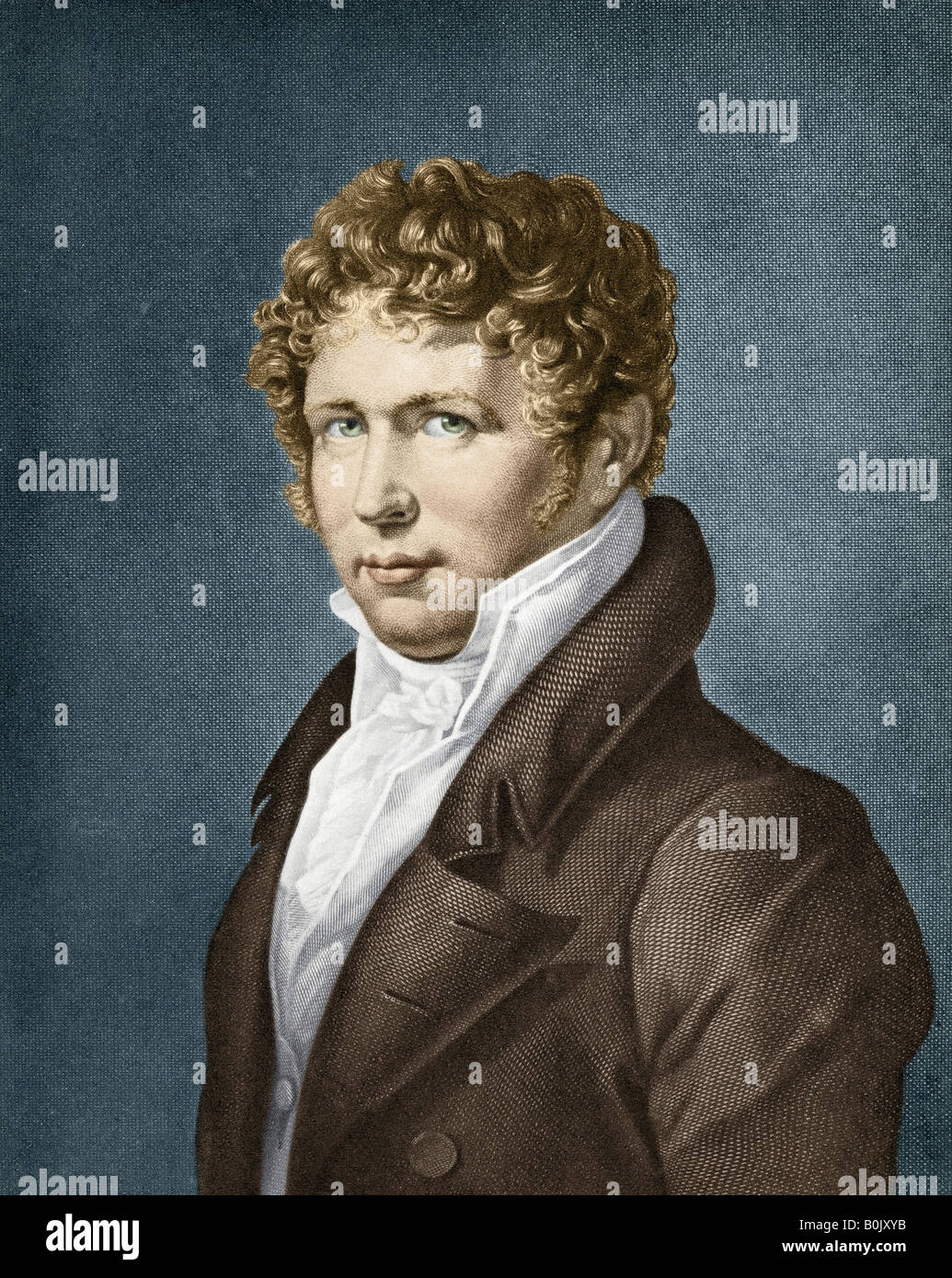 Alexander von Humboldt, German naturalist and explorer who traveled to Central and South America, Russia, and Siberia. Stock Photo