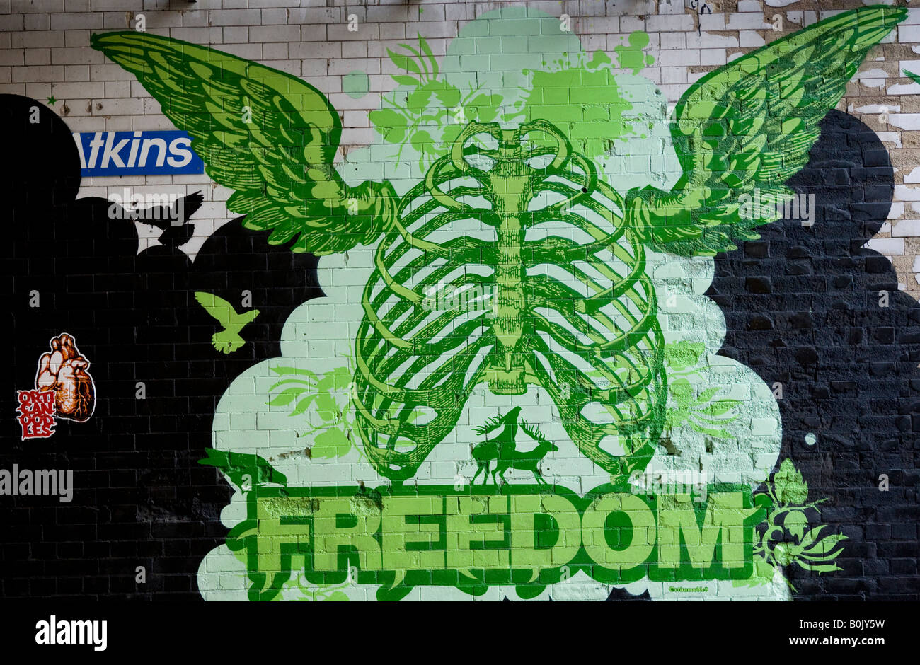 Banksy British Graffiti Artist Waterloo London UK Europe Stock Photo