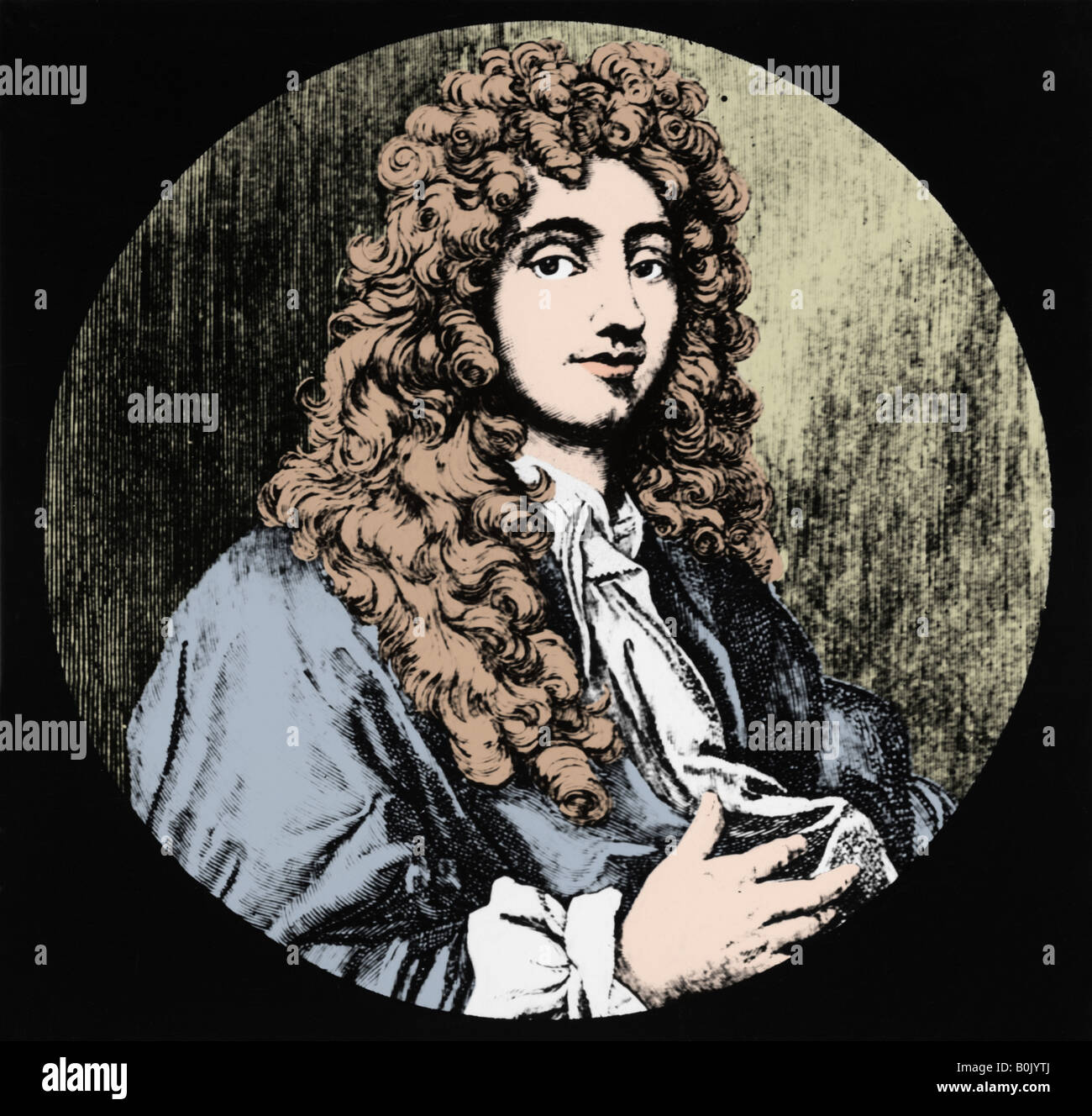 Dutch physicist and astronomer Christiaan Huygens, 1629 - 93, the inventor of the pendulum clock. Stock Photo