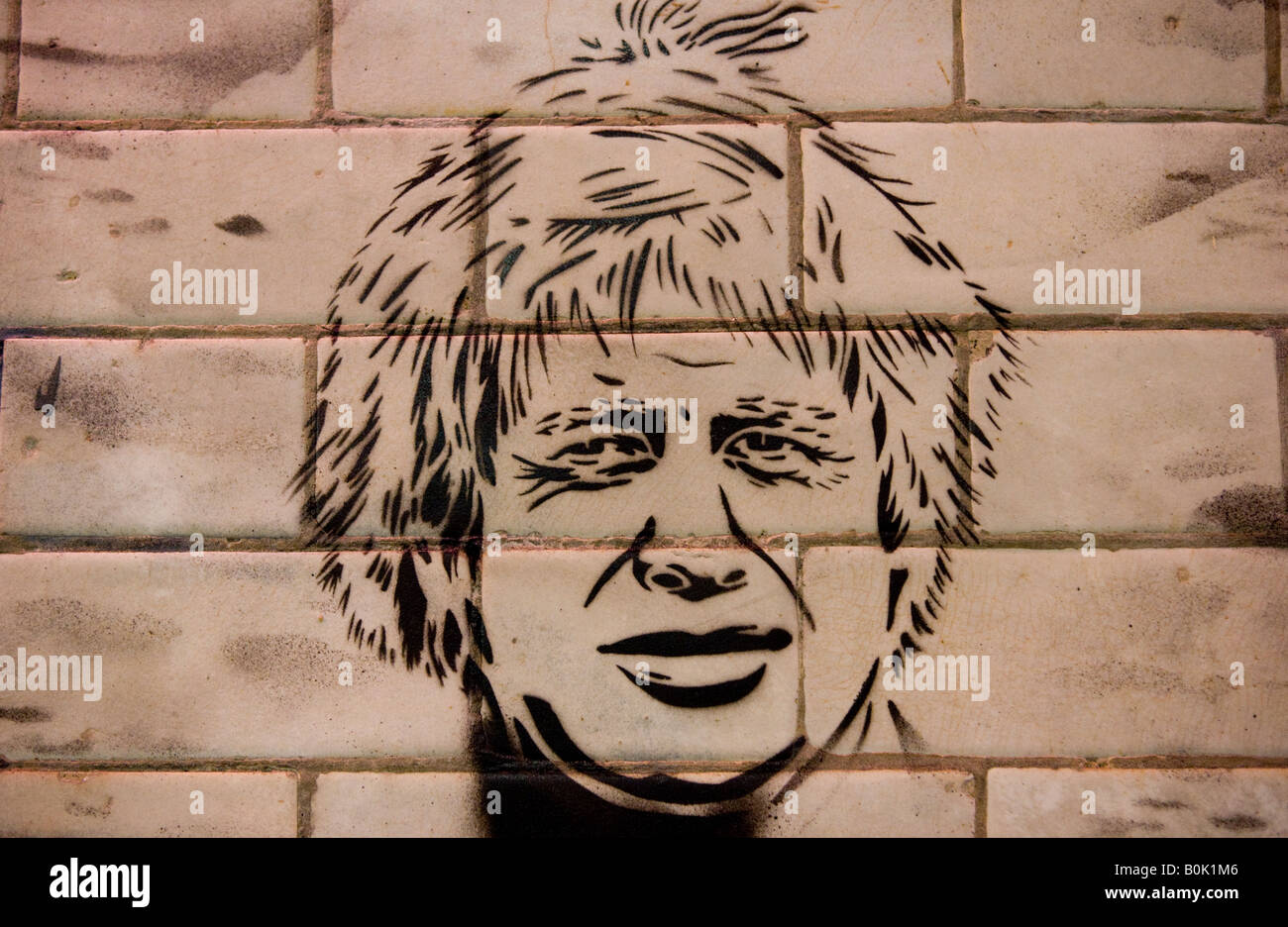 Banksy British Graffiti Artist Waterloo London UK Europe Stock Photo