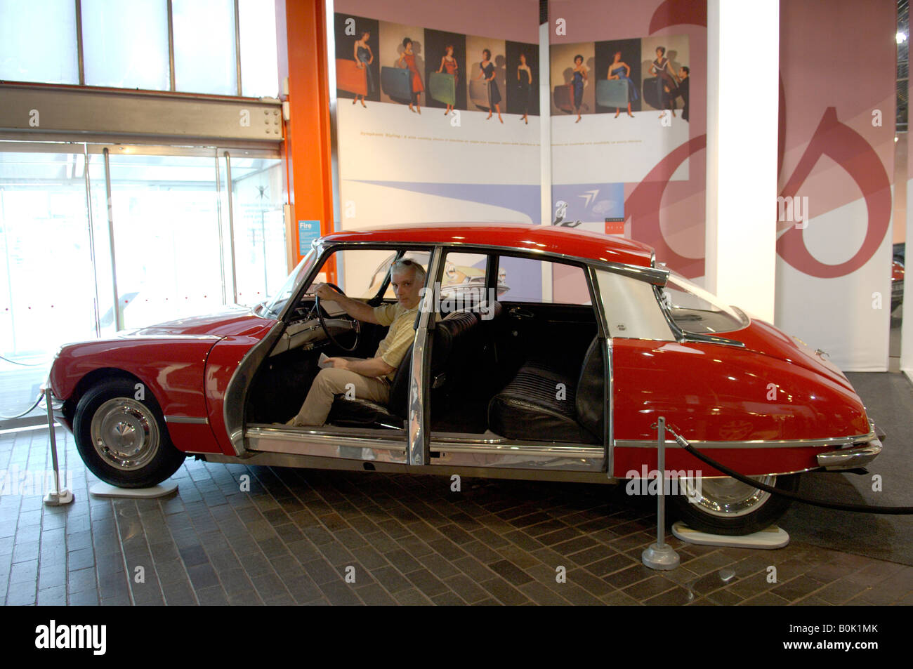 Beaulieu, New Forest, Hampshire, SO42 7ZN, Brockenhurst, England, UK, automobilia, star cars, NMM Trust, driving, driver, Stock Photo