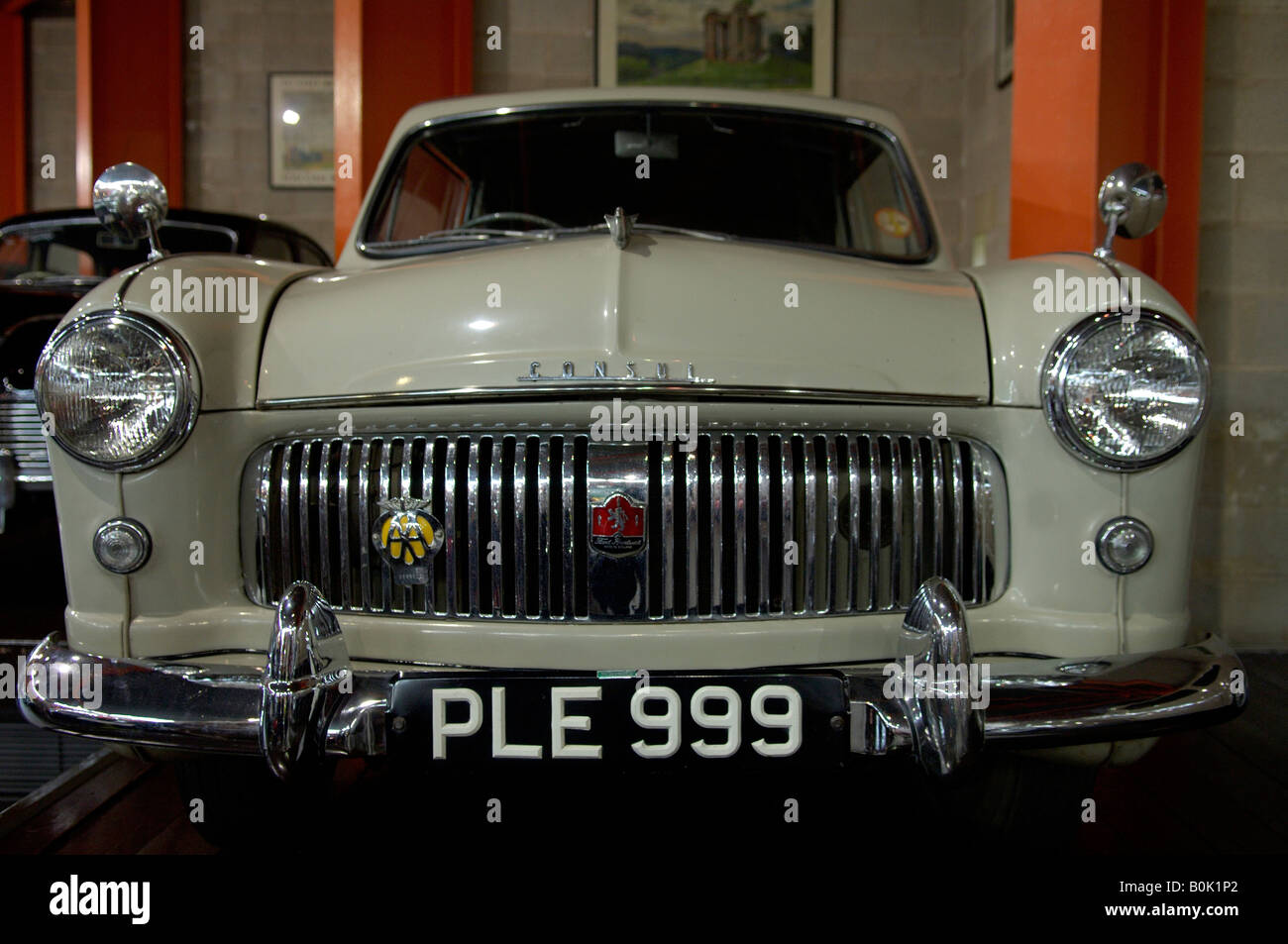 Beaulieu, New Forest, Hampshire, SO42 7ZN, Brockenhurst, England, UK, automobilia, star cars, NMM Trust, driving, driver, Stock Photo