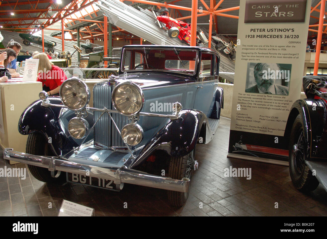 Beaulieu, New Forest, Hampshire, SO42 7ZN, Brockenhurst, England, UK, automobilia, star cars, NMM Trust, driving, driver, Stock Photo