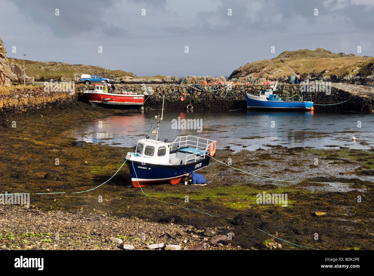 Roden harbour, South Harris, Scotland Stock Photo