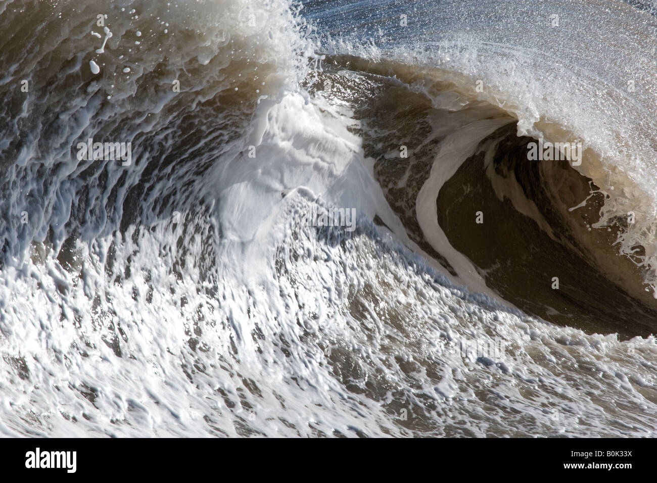 waves North Norfolk coastline Stock Photo