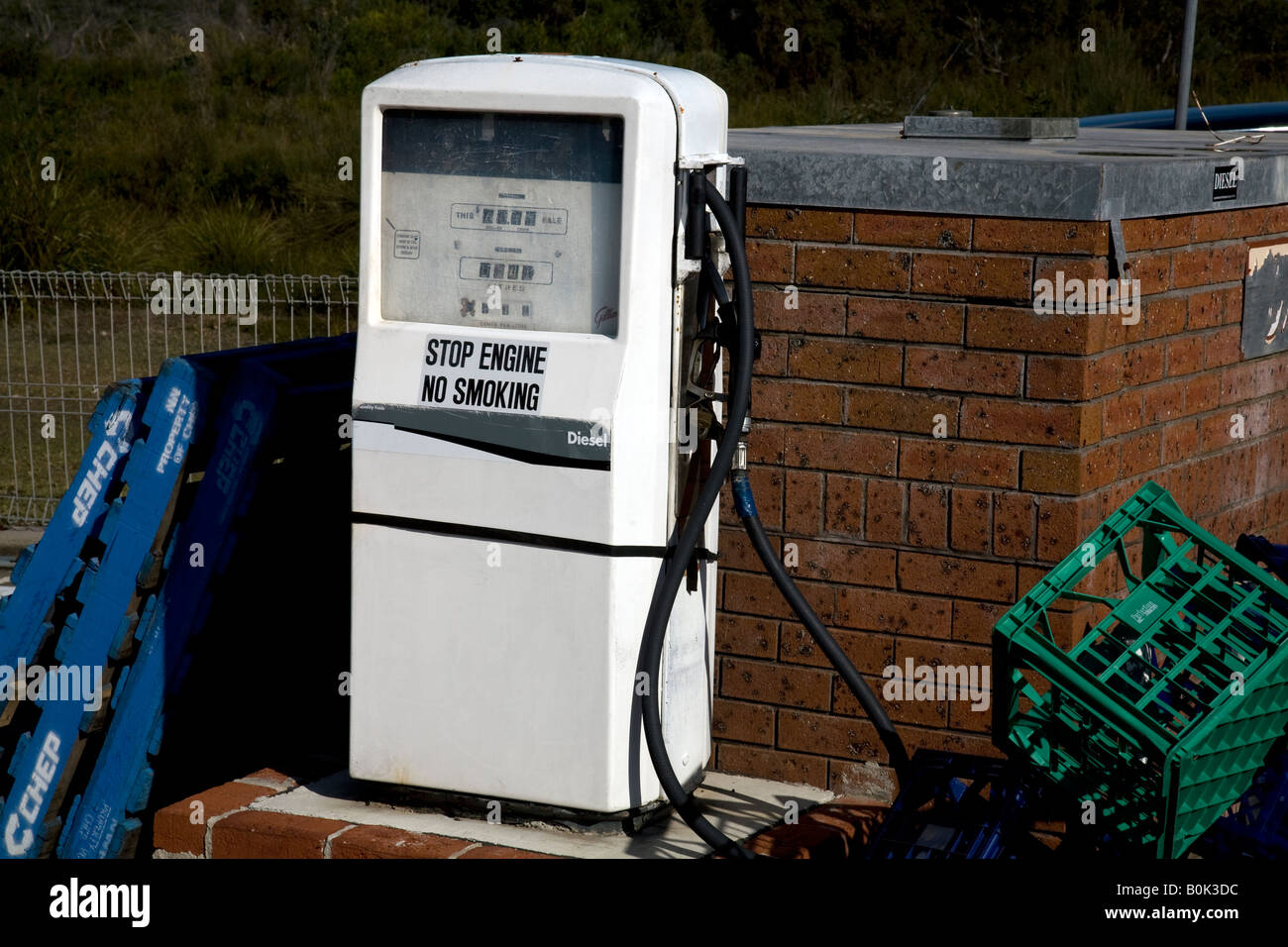 diesel pump in jervis bay,new south wales,australia Stock Photo