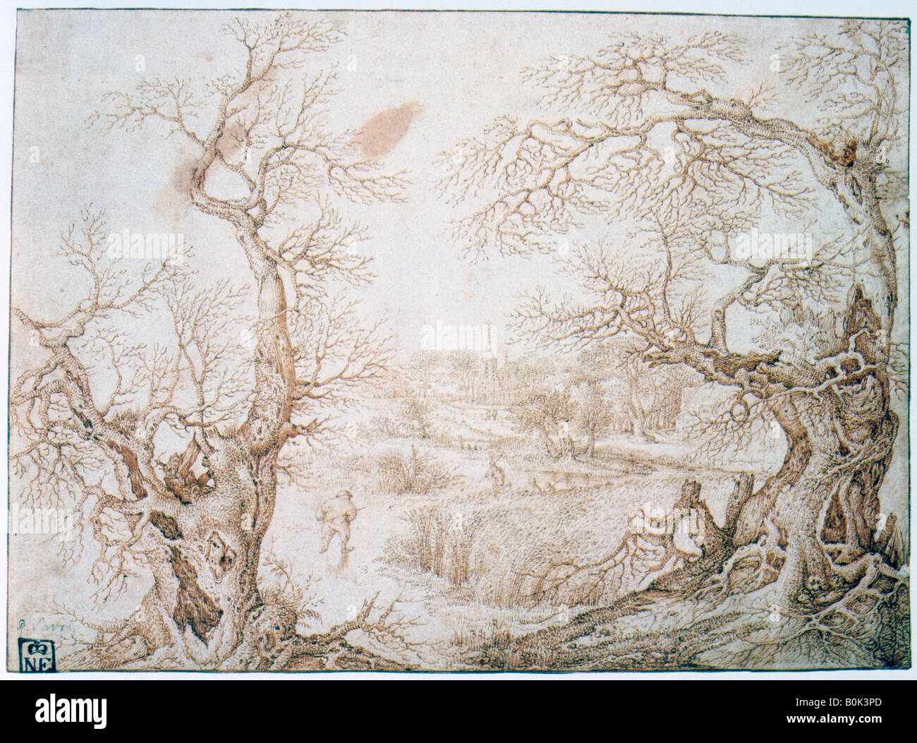 'Winter Landscape', c1565-1602 Artist: Jacob Savery I Stock Photo