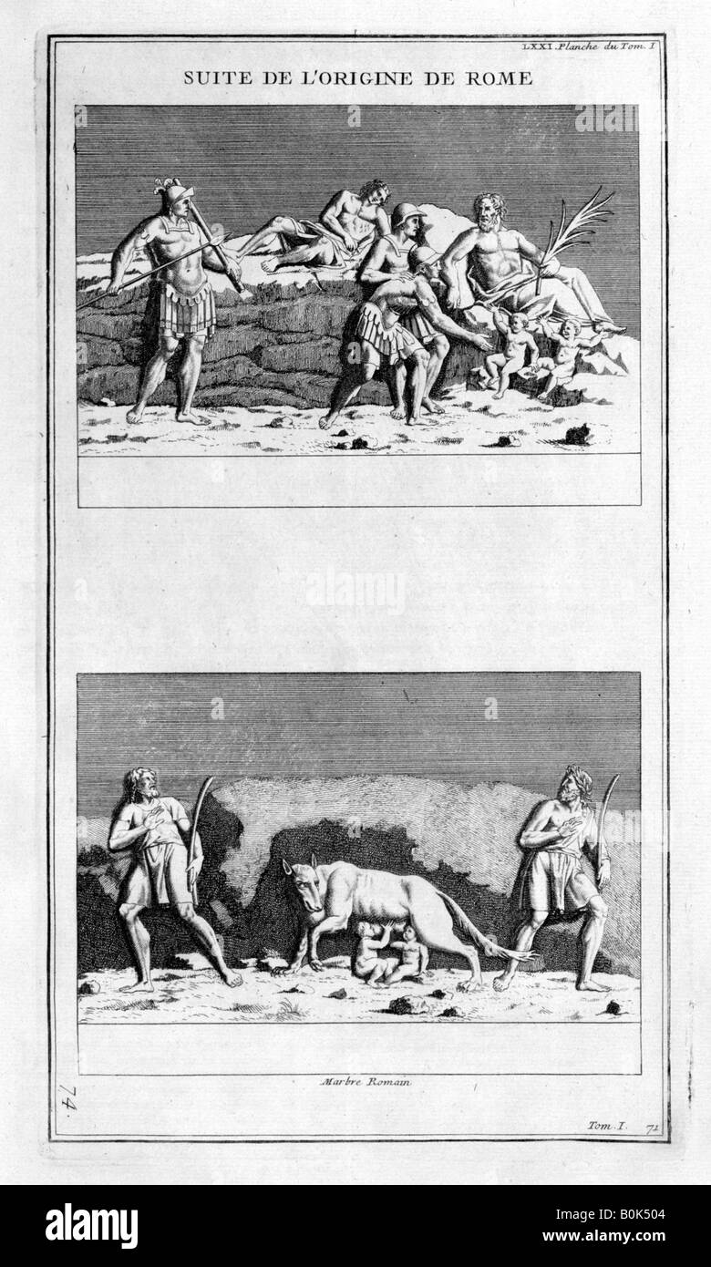 'The origin of Rome', 1757. Artist: Bernard de Montfaucon Stock Photo