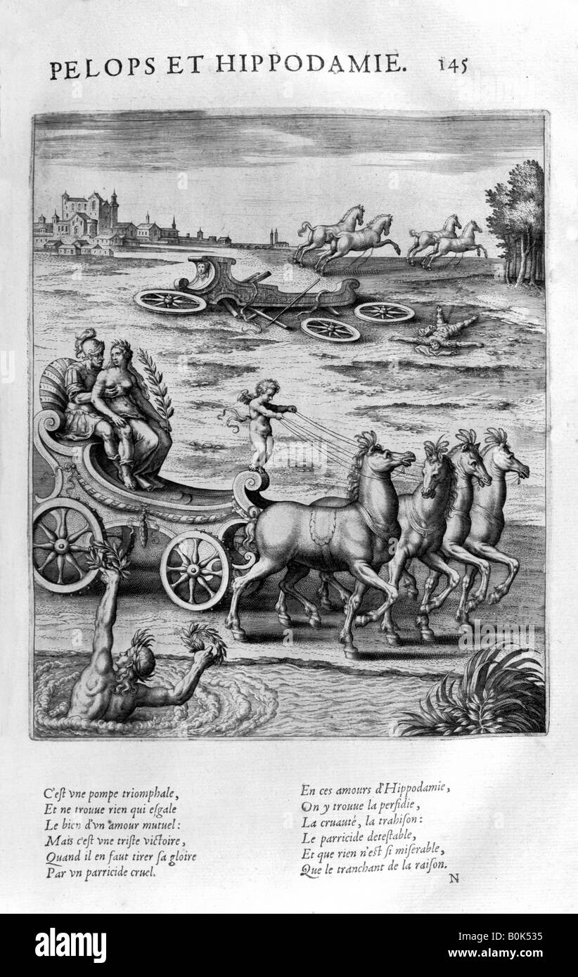 'Pelops and Hippodamia', 1615. Artist: Leonard Gaultier Stock Photo