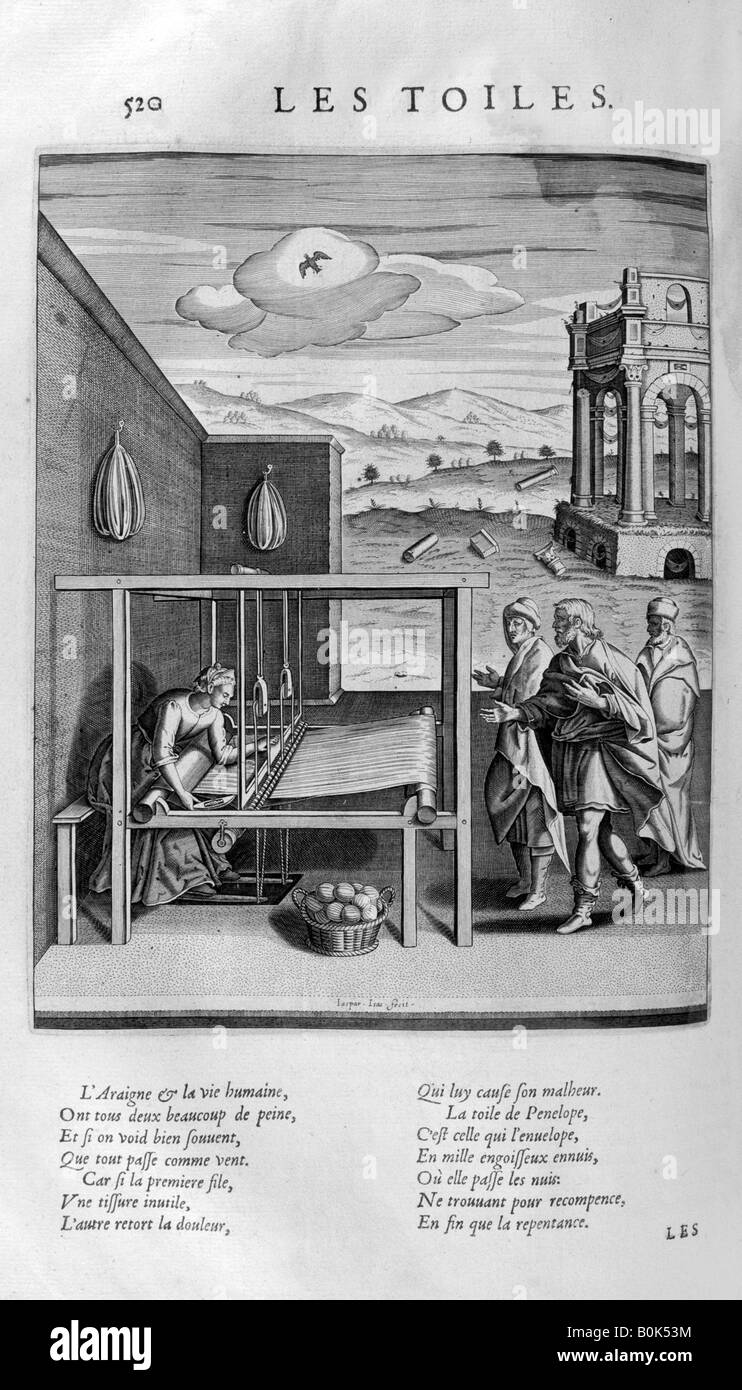 'Weaver', 1615. Artist: Leonard Gaultier Stock Photo
