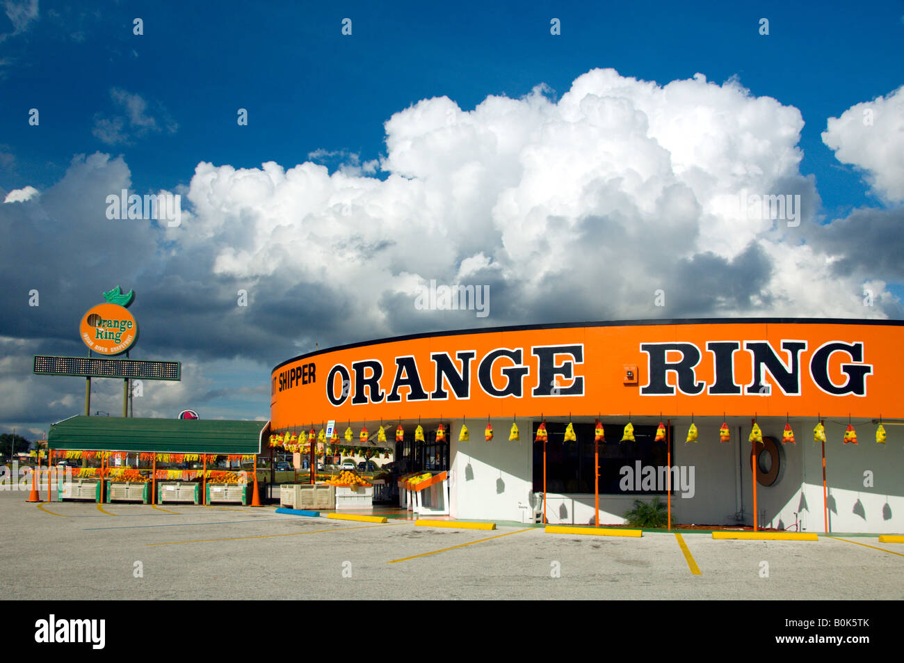 The famous Orange Ring fruit stand in Kissimmee Florida USA Stock Photo