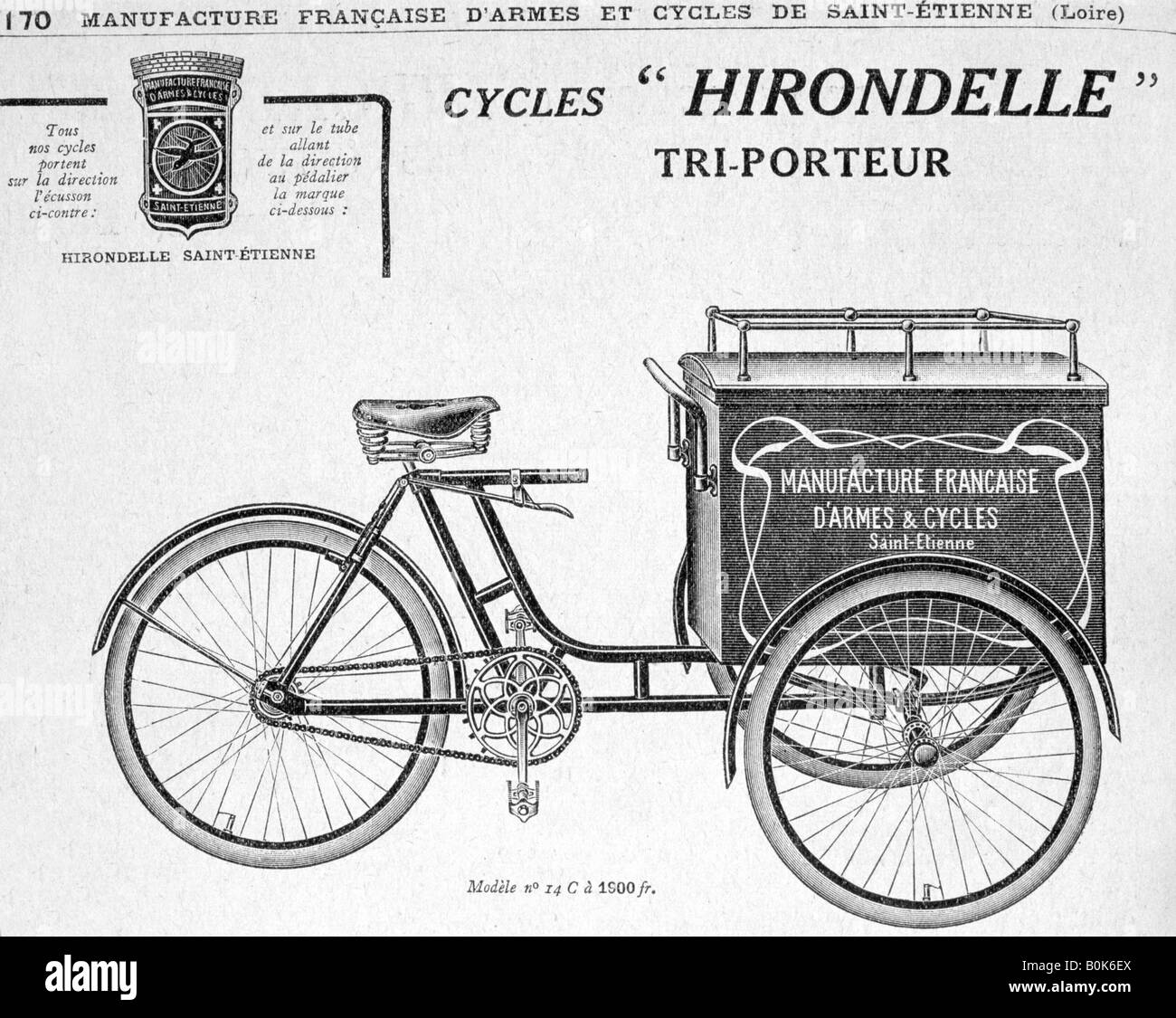 Tricycle advertisement Black and White Stock Photos & Images Alamy
