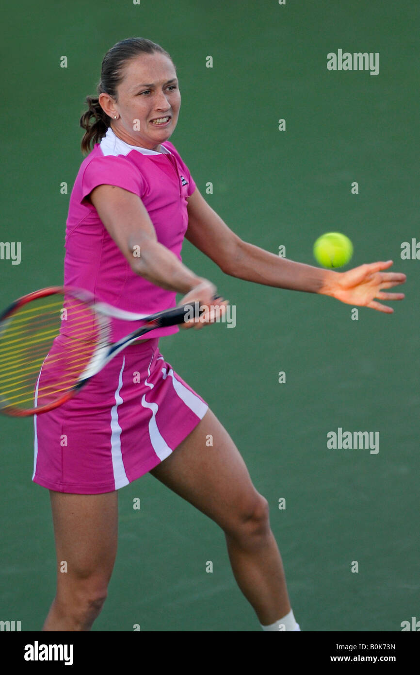 Elena Likhovtseva competes at the 2007 Indian Wells Pacific Life Open