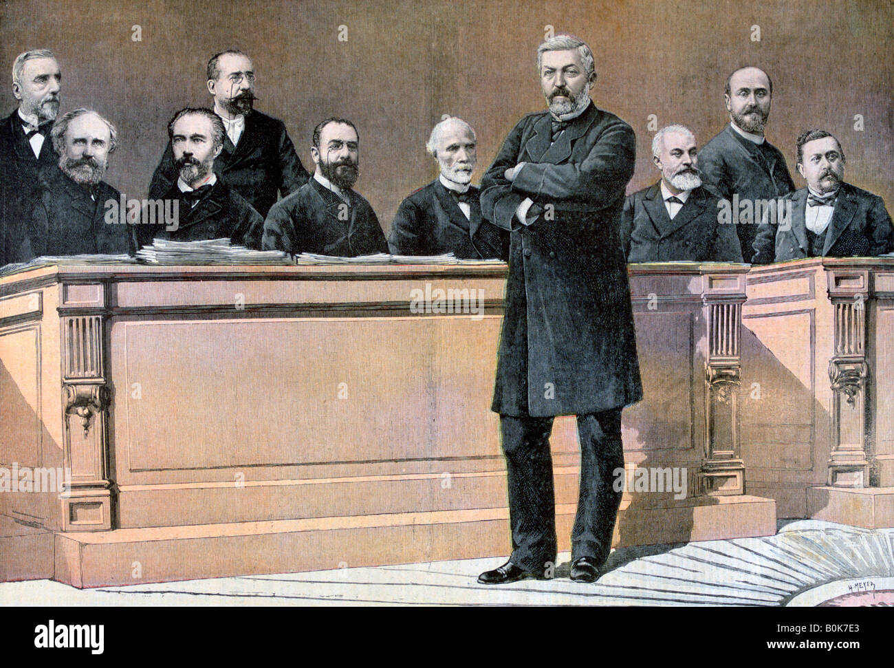 The French government front bench, 1891. Artist Henri Meyer Stock