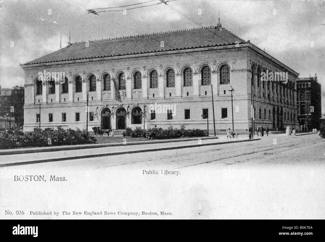 The Public Library, Boston, Massachusetts, 1905. Artist: Unknown Stock ...