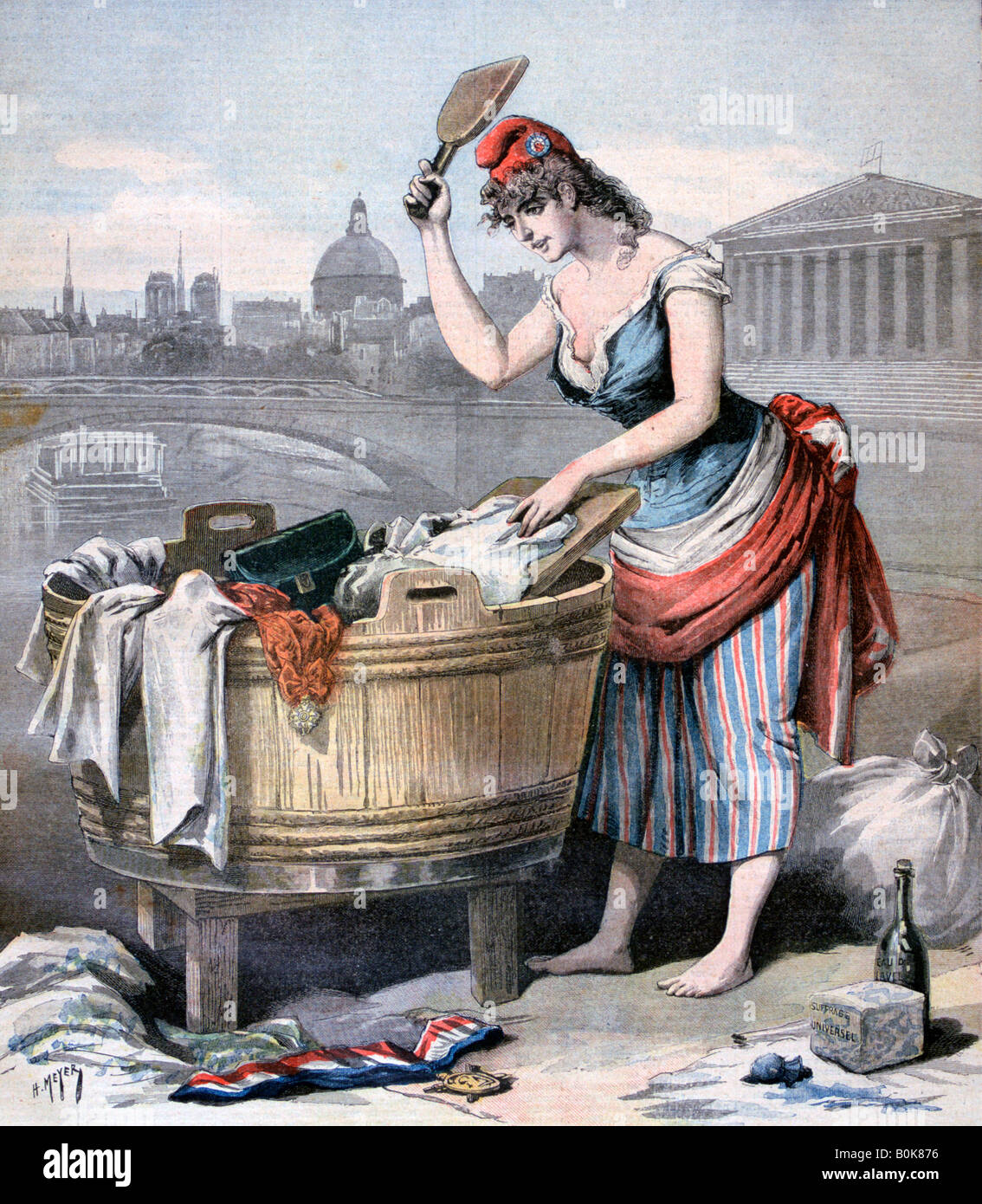 Marianne The Queen Of The Washerwomen 1893 Artist Henri Meyer marianne-the-queen-of-the-washerwomen-1893-artist-henri-meyer