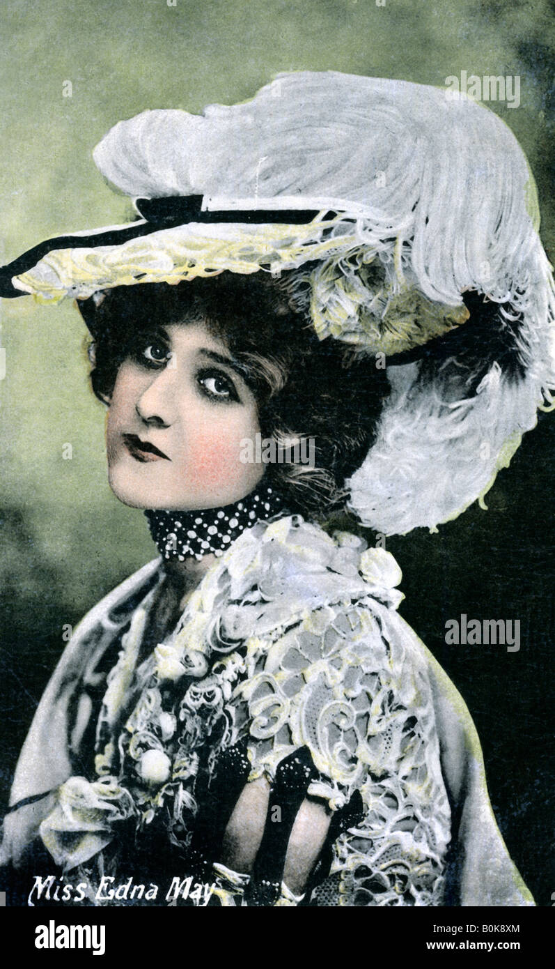 Edna May (1878-1948), American singer and actress, early 20th century. Artist: Unknown Stock Photo