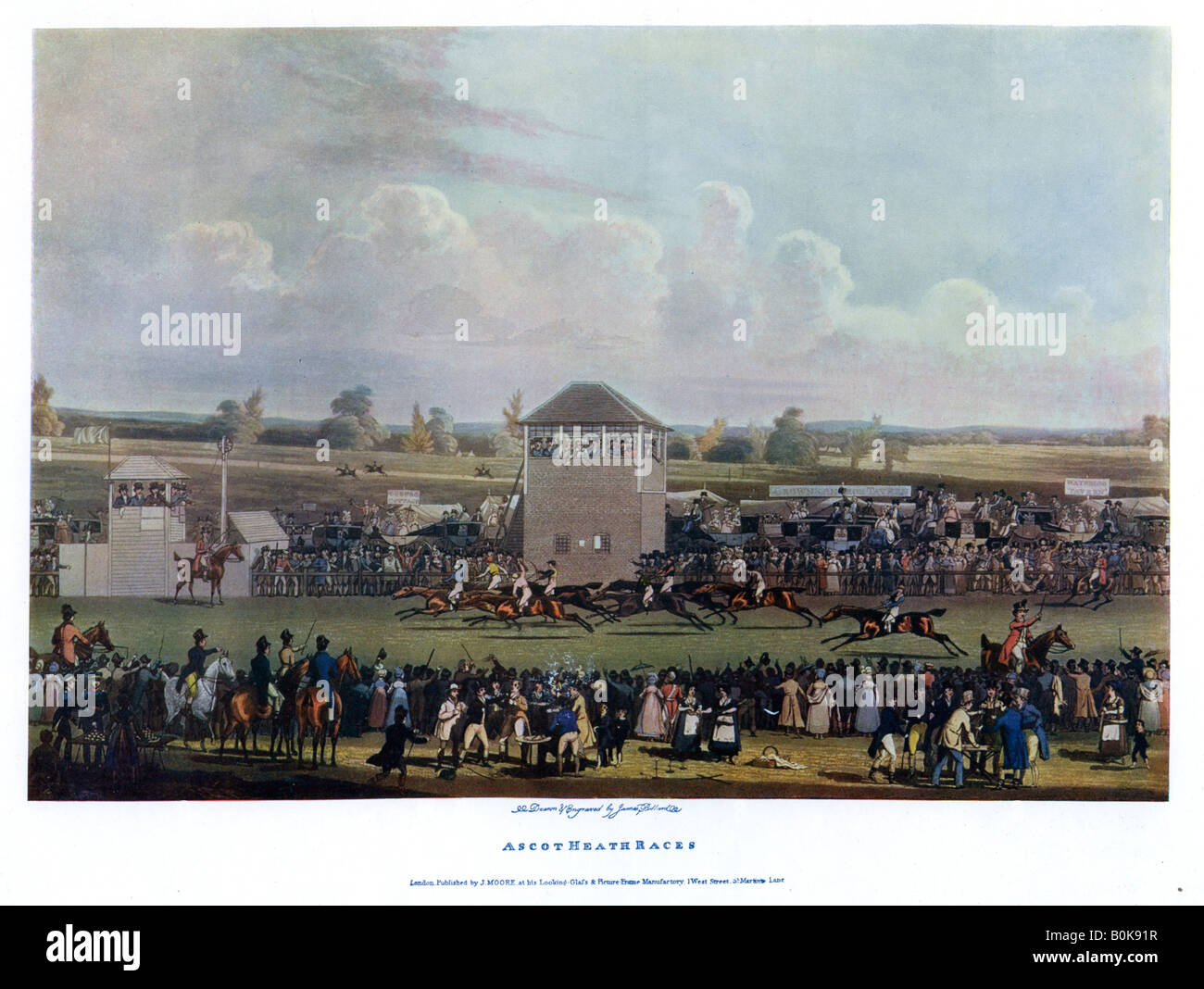 'Ascot Heath Races'.Artist James Pollard Stock Photo Alamy