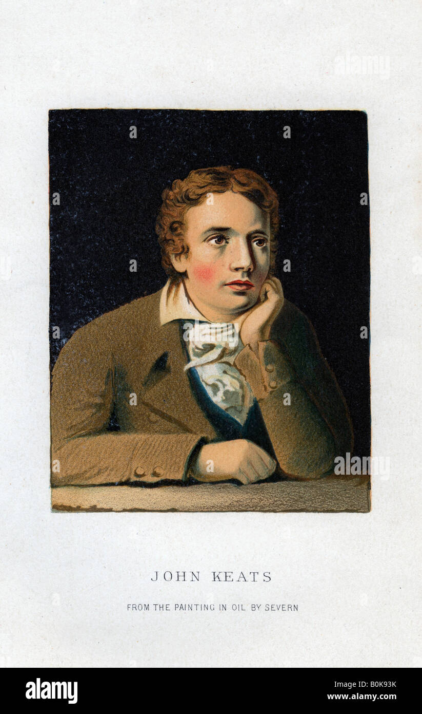 John Keats, English poet, 19th century. Artist: Unknown Stock Photo