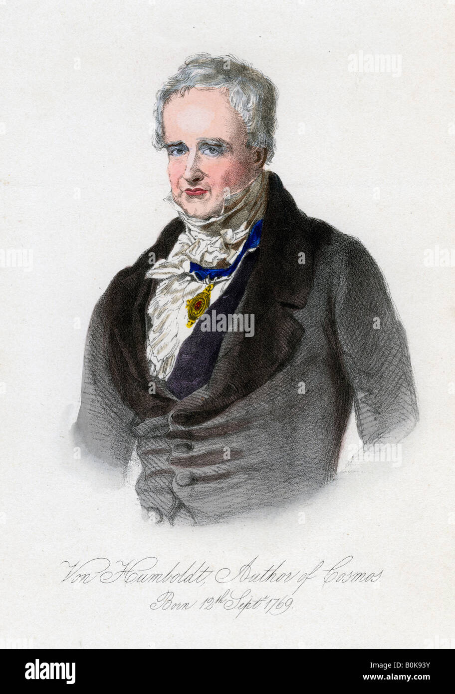 Alexander von Humboldt, Prussian naturalist and explorer, (c19th century). Artist: Unknown Stock Photo