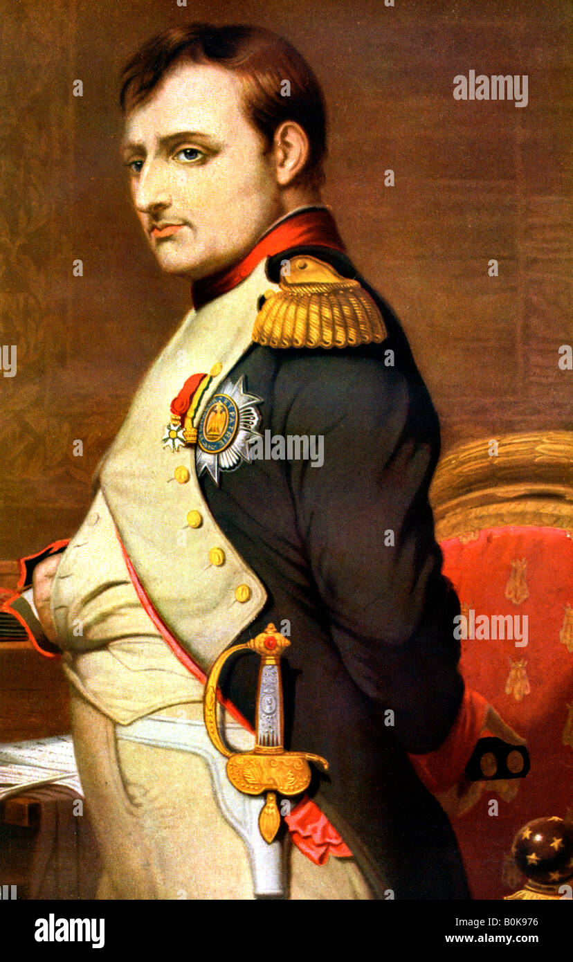 Napoleon Bonaparte, French general and Emperor.Artist: Paul Delaroche Stock Photo