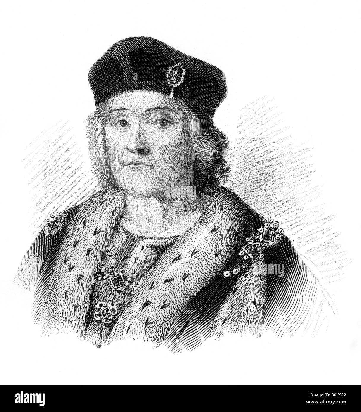 Henry VII, King of England, (c1850). Artist: Unknown Stock Photo