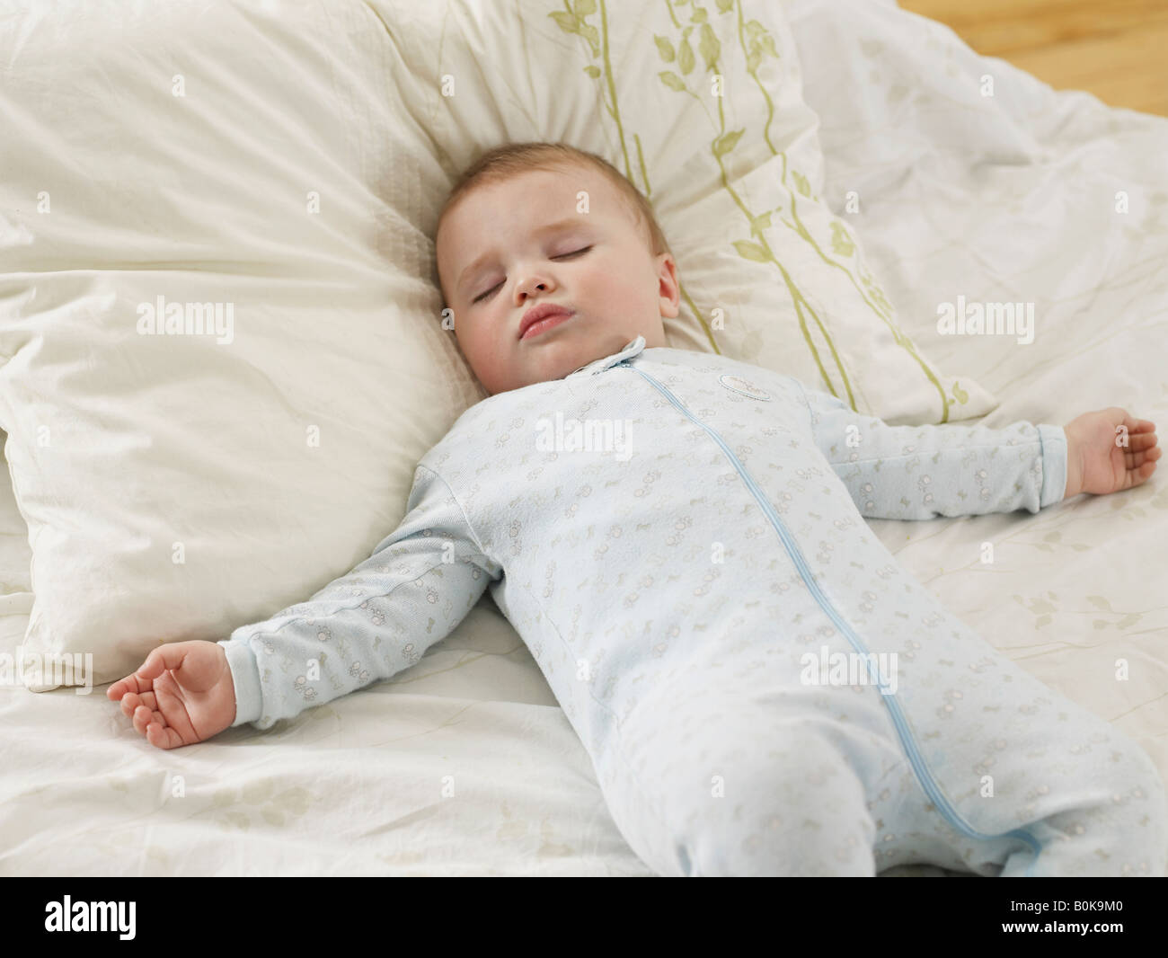 Baby Boy Sleeping Stock Photo Alamy